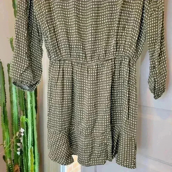 Mud Pie Olive Green Long Sleeve Dress - Picture 4 of 9